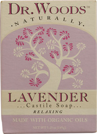 3 PACK of Dr. Woods Naturally Bar Soap Exfoliating Lavender with Fair Trade Shea Butter -- 5.25 oz