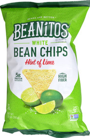 3 PACK of Beanitos White Bean Tortilla Chips Gluten Free Hint of Lime -- 10 oz