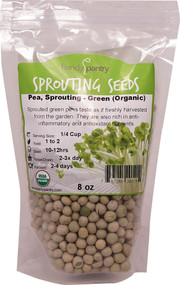 3 PACK of Handy Pantry Organic Green Pea Sprouting Seeds -- 8 oz