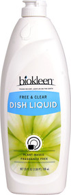 3 PACK of Biokleen Dish Liquid Free & Clear -- 25 fl oz