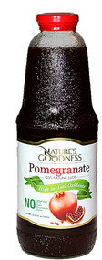 3 PACK of Natures Goodness 100% Natural Juice Pomegranate -- 1 Liter