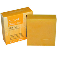 3 PACK of Plantlife Skin Bar Soap for Face and Body Apricot Oatmeal -- 4 oz