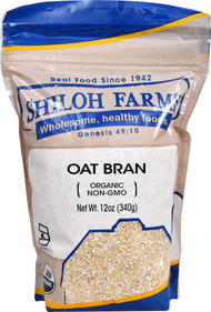 3 PACK of Shiloh Farms Organic Oat Bran -- 12 oz