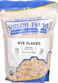 3 PACK of Shiloh Farms Organic Rye Flakes -- 15 oz