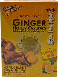 3 PACK of Prince of Peace Instant Tea Ginger Honey Crystals Lemon -- 10 Sachets