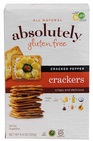 3 PACK of Absolutely Gluten Free All Natural Crackers Cracked Pepper -- 4.4 oz