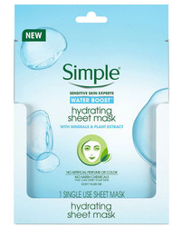 3 PACK of Simple Water Boost Sheet Mask -- 1 Mask
