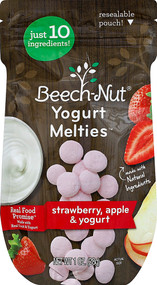 3 PACK of Beech-Nut Yogurt Melties Strawberry Apple & Yogurt -- 1 oz
