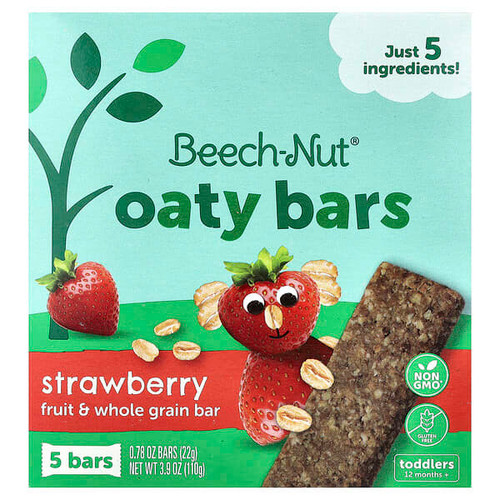 <img alt="Beech-Nut, Oaty Bars, 12+ Months, Strawberry, 5 Bars, 0.78 oz (22 g) Each" title="Beech-Nut, Oaty Bars, 12+ Months, Strawberry, 5 Bars, 0.78 oz (22 g) Each,052200041321"