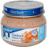 3 PACK of Gerber Baby Food 2nd Foods Chicken and Chicken Gravy -- 2.5 oz
