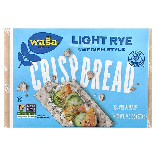 <img alt="Wasa Flatbread, Crispbread, Light Rye, 9.5 oz (270 g)" title="Wasa Flatbread, Crispbread, Light Rye, 9.5 oz (270 g),033617322616"