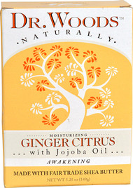 3 PACK of Dr. Woods, Castile Soap, Ginger Citrus, 5.25 oz (149 g)