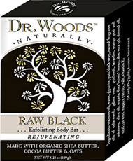 3 PACK of Dr. Woods, Shea Butter Soap, Raw Black, 5.25 oz (149 g)
