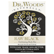 <img alt="Dr. Woods, Exfoliating Body Bar Soap, Raw Black, 5.25 oz (149 g)" title="Dr. Woods, Exfoliating Body Bar Soap, Raw Black, 5.25 oz (149 g),689191560137"