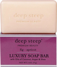 3 PACK of Deep Steep Luxury Soap Bar Fig Apricot -- 2 oz
