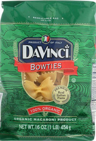 3 PACK of DaVinci Organic Bowties -- 16 oz