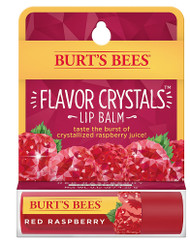 3 PACK of Burts Bees Flavor Crystals 100% Natural Lip Balm With Beeswax & Fruit Extracts Red Raspberry -- 0.15 oz