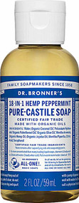 3 PACK of Dr. Bronners Pure Castile Liquid Soap Peppermint -- 2 fl oz