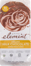 3 PACK of Element Organic Dipped Rice Cakes Milk Chocolate -- 3.5 oz