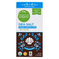 3 PACK of Simple Truth Organic Sea Salt Dark Chocolate Bar -- 3.17 oz