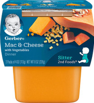 3 PACK of Gerber NatureSelect 2nd Foods Nutritious Dinners Macaroni and Cheese -- 2 Containers