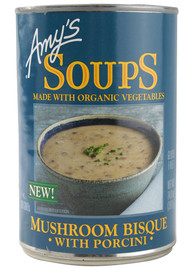 3 PACK of Amys Organic Soup Mushroom Bisque with Porcini -- 14 oz