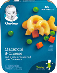 3 PACK of Gerber Lil' Entrees Macaroni and Cheese with Seasoned Peas and Carrots -- 5.3 oz