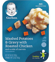 3 PACK of Gerber Baby Food Mashed Potatoes & Gravy with Roasted Chicken and Carrots -- 6.67 oz