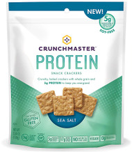 3 PACK of Crunch Master Protein Snack Crackers Gluten Free Sea Salt -- 3.54 oz