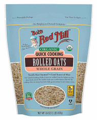 3 PACK of Bobs Red Mill Organic Rolled Oats - Quick Cooking -- 16 oz