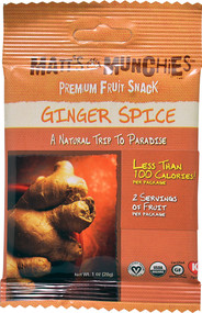 3 PACK of Matts Munchies Premium Fruit Snack Ginger Spice -- 1 oz