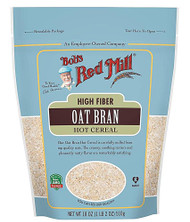 3 PACK of Bobs Red Mill Oat Bran High Fiber Hot Cereal -- 18 oz