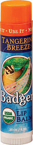 3 PACK of Badger Company, Lip Balm, Tangerine Breeze, .15 oz (4.2 g)