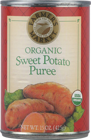 3 PACK of Farmers Market Organic Sweet Potato Puree -- 15 oz