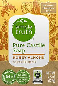 3 PACK of Simple Truth Pure Castile Soap Honey Almond -- 4.5 oz