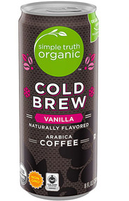 3 PACK of Simple Truth Organic Cold Brew Arabica Coffee Vanilla -- 8 fl oz