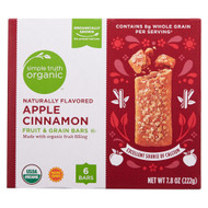 3 PACK of Simple Truth Organic Fruit & Grain Bars Apple Cinnamon -- 6 Bars
