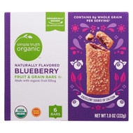 3 PACK of Simple Truth Organic Fruit & Grain Bars Blueberry -- 6 Bars