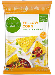 3 PACK of Simple Truth Organic Tortilla Chips Yellow Corn -- 9 oz