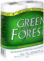 3 PACK of Green Forest 2 Ply Toilet Paper -- 4 Rolls