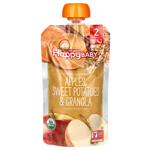 <img alt="Happy Family Organics, Happy Baby, Organic Baby Food, 6+ Months, Apples, Sweet Potatoes & Granola, 4 oz (113 g)" title="Happy Family Organics, Happy Baby, Organic Baby Food, 6+ Months, Apples, Sweet Potatoes & Granola, 4 oz (113 g),819573013900"