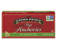 3 PACK of Crown Prince Premium Flat Anchovies In Olive Oil -- 2 oz