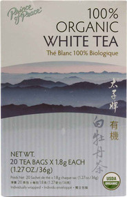 3 PACK of Prince of Peace Organic White Tea -- 20 Tea Bags