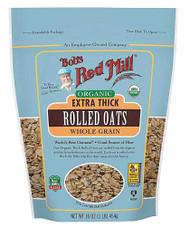 3 PACK of Bobs Red Mill Organic Rolled Oats - Extra Thick -- 16 oz