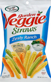 3 PACK of Sensible Portions Garden Veggie Straws Gluten Free Zesty Ranch -- 5 oz