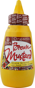 3 PACK of Eden Foods Organic Brown Mustard with Apple Cider Vinegar -- 9 oz