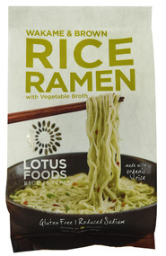 3 PACK of Lotus Foods Wakame & Brown Rice Ramen with Vegetable Broth -- 2.8 oz