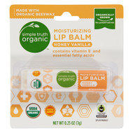 3 PACK of Simple Truth Organic Moisturizing Lip Balm Honey Vanilla -- 0.25 oz