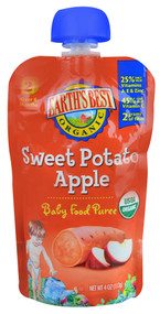 3 PACK of Earths Best Organic Baby Food Puree Sweet Potato & Apple -- 4 oz