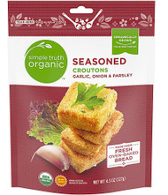 3 PACK of Simple Truth Organic Seasoned Croutons Garlic Onion & Parsley -- 4.5 oz